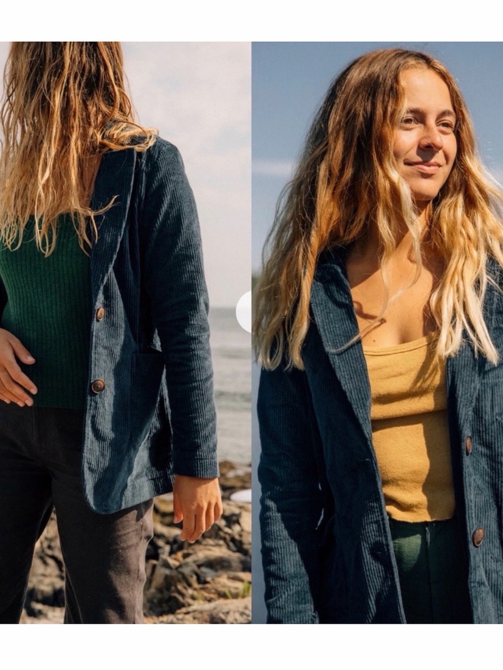 Mollusk California Bexley Corduroy Jacket Blazer in Teal